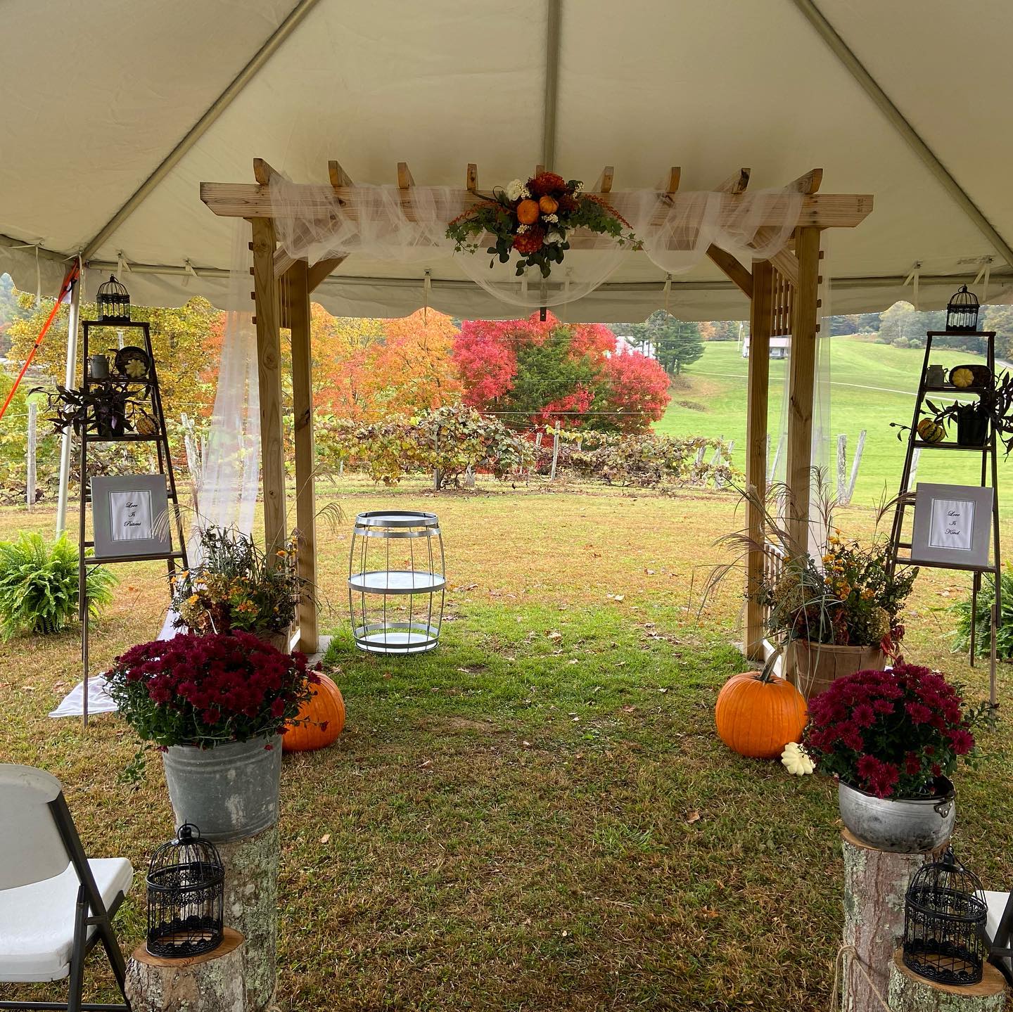 Rustic Wedding Setup at Kirkwood Winery